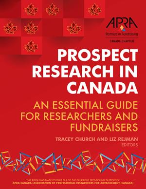 "Book Cover: Prospect Research in Canada: An Essential Guide for Researchers and Fundraisers"
